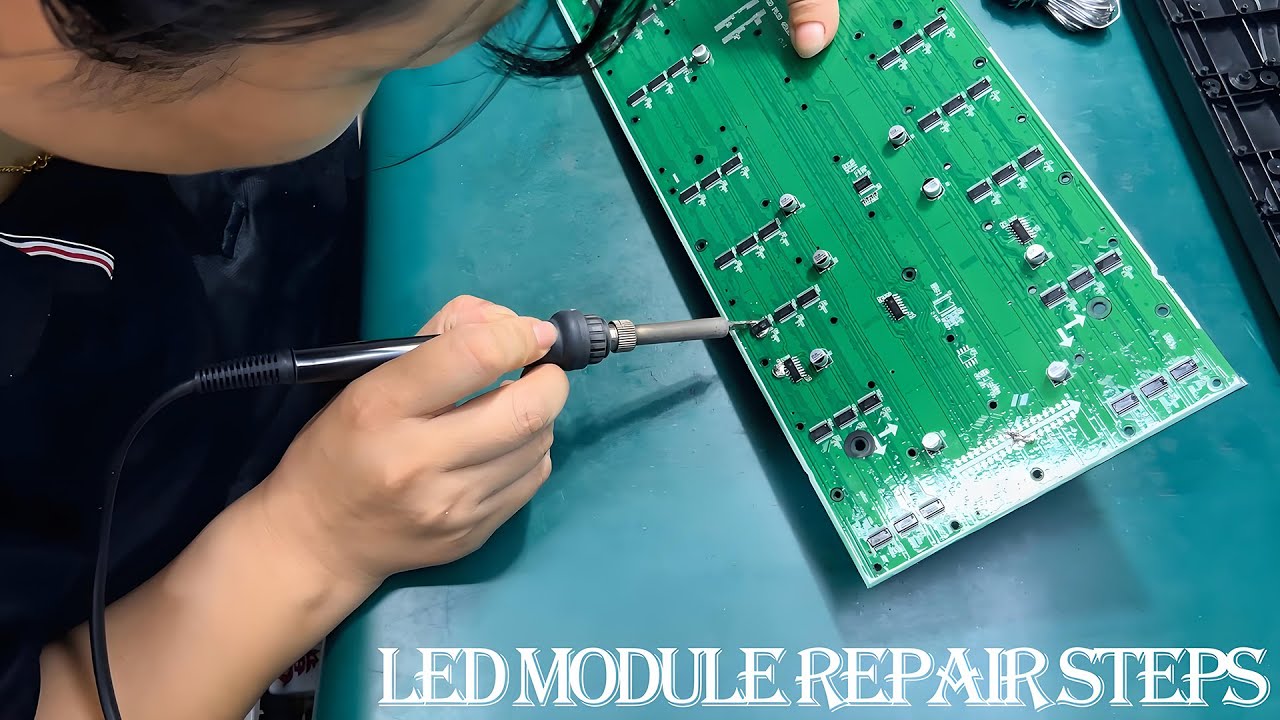 Stadium Perimeter Outdoor LED Display Maintenance Process, P8.33 400MMX300MM LED Module Repair Steps