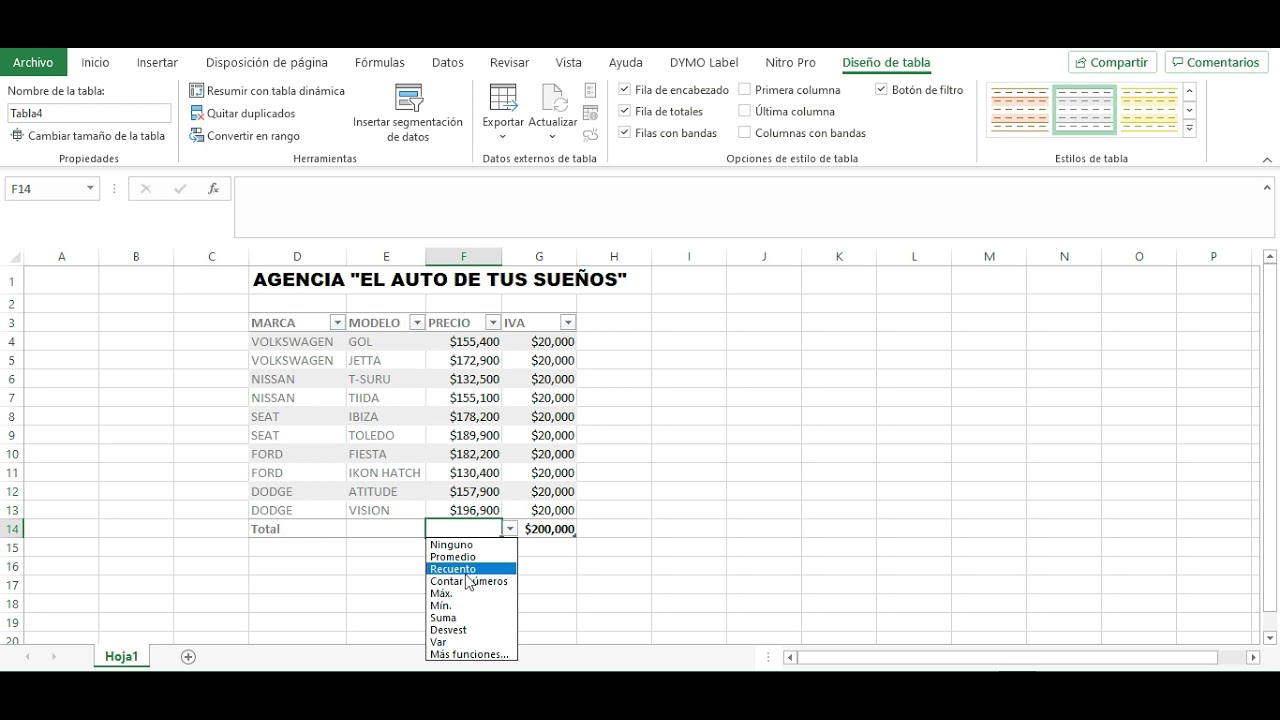 Como Crear Una Tabla En Excel 100 Facil Youtube