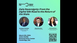 Data Sovereignty: From the Digital Silk Road to the Return of the State (Book Launch)