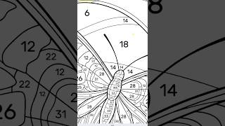 Color By Numbers Butterfly #colorbynumber #colorbynumbers