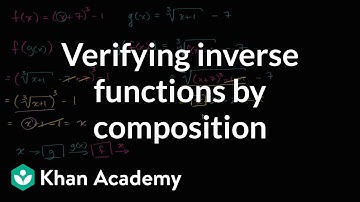 Inverse functies verifiëren door compositie | Wiskunde III | Wiskunde middelbare school | Khan Ac...