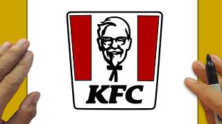 How to Draw a Logo KFC Step by Step | Easy KFC Logo Drawing