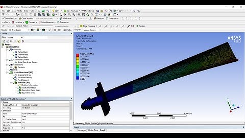 ANSYS Coupled Static Structural and Steady-State Thermal Analysis of Gas Turbine Engine Rotor Blade