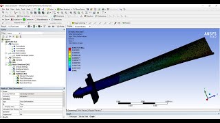 ANSYS Coupled Static Structural and Steady-State Thermal Analysis of Gas Turbine Engine Rotor Blade