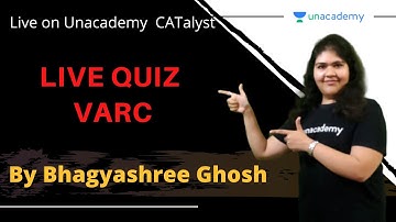 QUARANTINE BATCH | Live Quiz VARC | CAT 2020 | Bhagyashree Ghosh