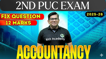2nd PUC Accountancy | 12 marks Problems   | 80 mark guaranteed | #2ndpuc