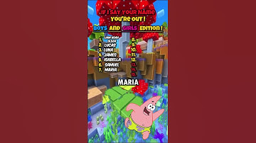 If I Say Your Name, You Are Out! #quiz #shorts