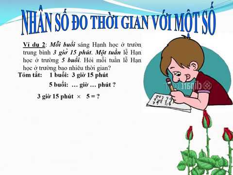 Tuần 26, Lớp 5, Video bài giảng môn Toán, Nhân số đo thời gian với một số
