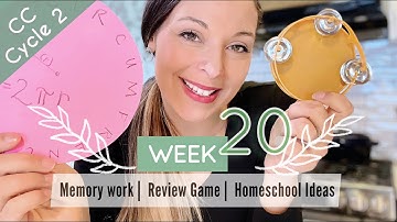 CC Cycle 2 Week 20: Foundations Memory Work, Review Game, & Homeschool Ideas