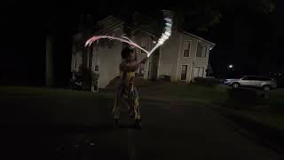 “Witching Hour - Peachkka” LED Fiberoptic Light Whip Flow Dance