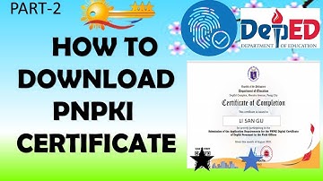PNPKI - HOW TO DOWNLOAD PNPKI CERTIFICATE | DEPED LRMDS SITE