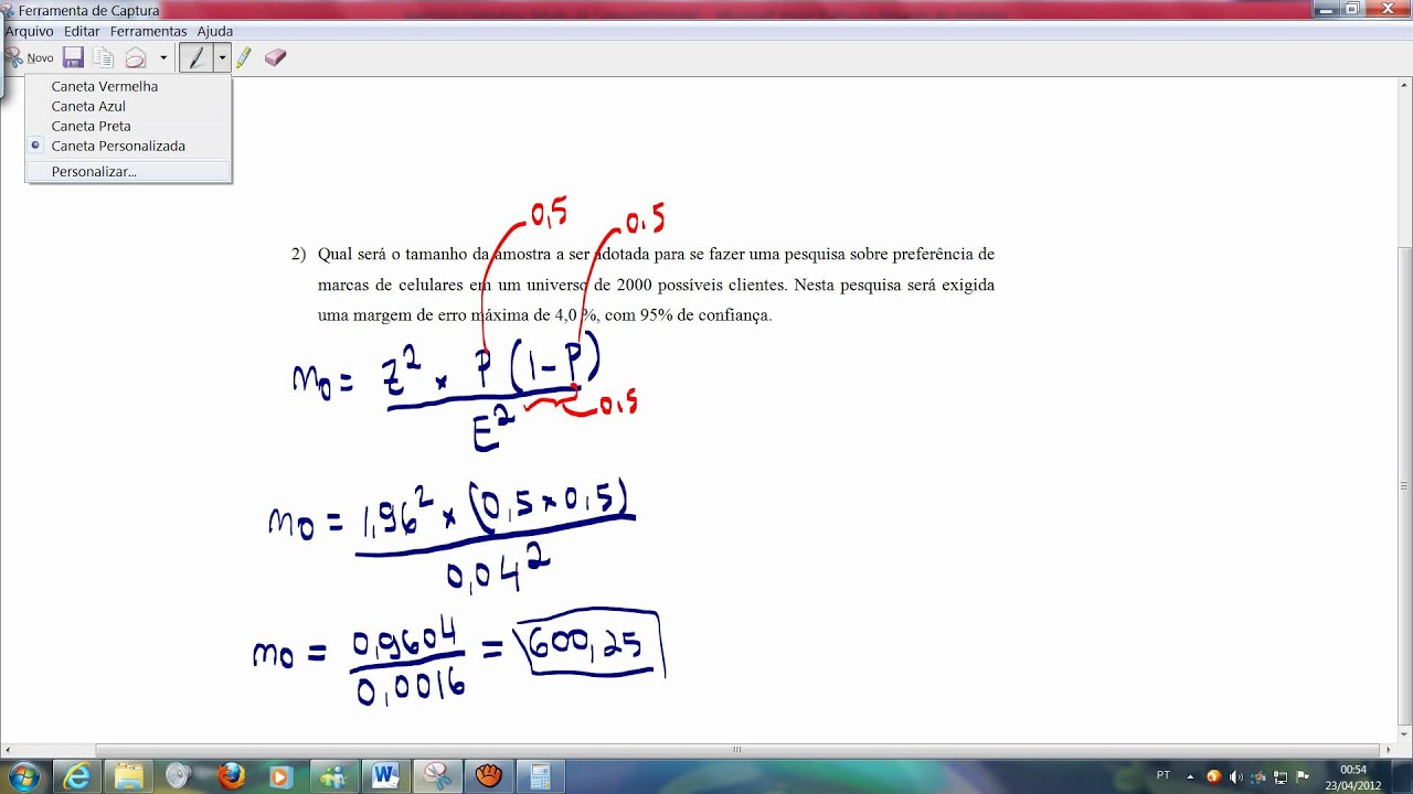 Calculo Tamanho Amostra Propor o wmv YouTube calculo-tamanho-amostra-propor-o-wmv-youtube