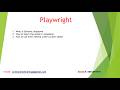 PLAYWRIGHT AUTOMATION(END - END). +91-8886894949