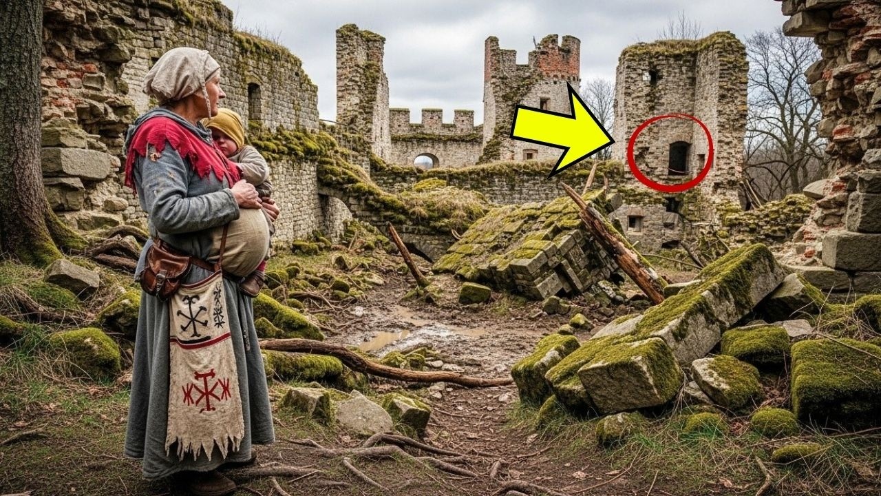 أرملة مسنّة حامل تكتشف السرّ المخفي داخل القلعة المهدّمة، لكن شيئًا يستيقظ…