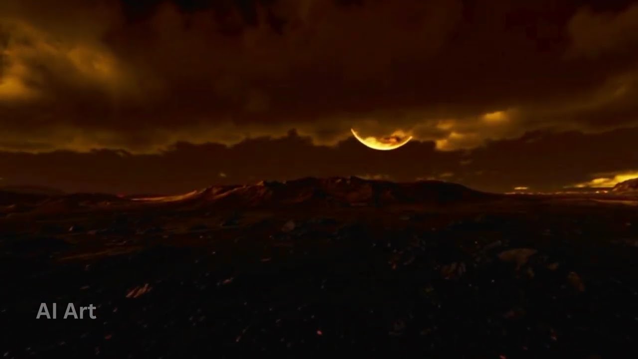 AI-Generated Exploring Venus: Venusian Landscape Under Sulfuric Clouds 🌋⚡