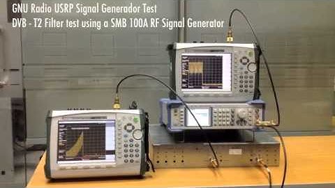 DVB- T2 Filter test, using a commercial device : RF Signal Generator R&S SMB 100 A.