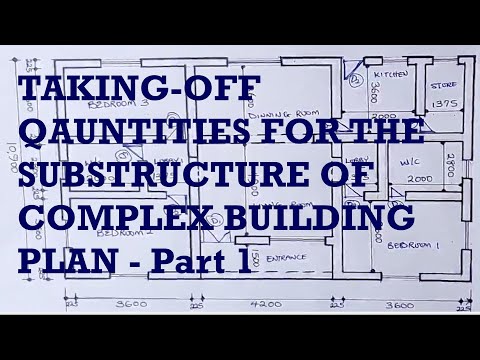 TAKING OFF QUANTITIES FOR THE SUBSTRUCTURE OF COMPLEX BUILDING PLAN - Part 1