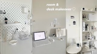 Room and desk makeover ☆: aesthetic pinterest inspired￼+ minimalist (daiso, kpop, acubi, stationary)
