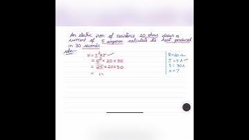 An electric iron of resistance 20 ohms draws a current of 5 amperes. Calculate heat produced in 30s