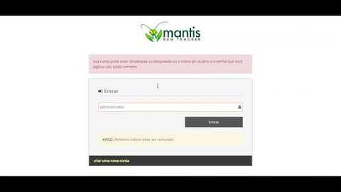Criar projeto - Mantis Bug Tracker