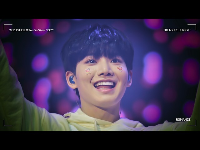 4K] 221113 HELLO Tour in Seoul “BOY” (TREASURE JUNKYU Focus) - YouTube