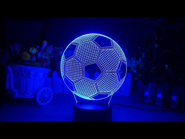 FYBTO Enfants 3D Football Lampe Football Night Light Optique