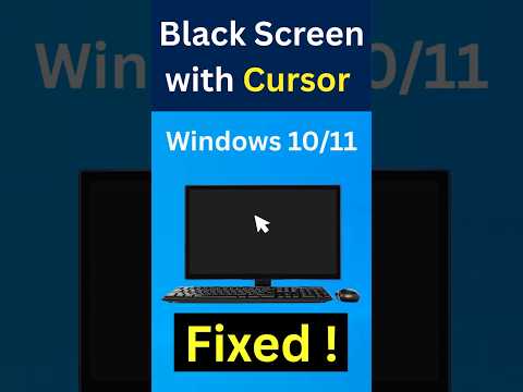 Stuck on Black Screen with Cursor Try This!