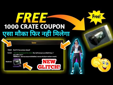 How To Collect 1000 Classic Crate Coupon In New Pubg Mobile Glitch
