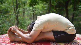 Develop flexibility for Yoga (Paschimottanasana- Seated forward bend) w/ Eng Subs