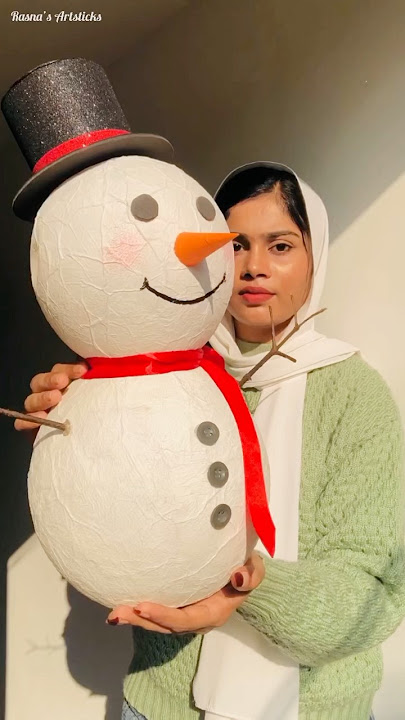 DIY Snowman | Christmas craft ideas | Christmas decorations | paper snowman #shorts #diy #christmas