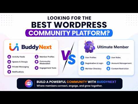 Ultimate Member vs BuddyNext | Which WordPress Community Plugin Should You Choose? (2026)