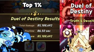 Top1% 86.50 sec Duel of Destiny Truth & Deceit Guide | Cookie Run Kingdom 