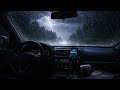STATIC SCREEN | Rain and Thunder Inside a Car – Deep Sleep, Relax and Focus 8 Hours