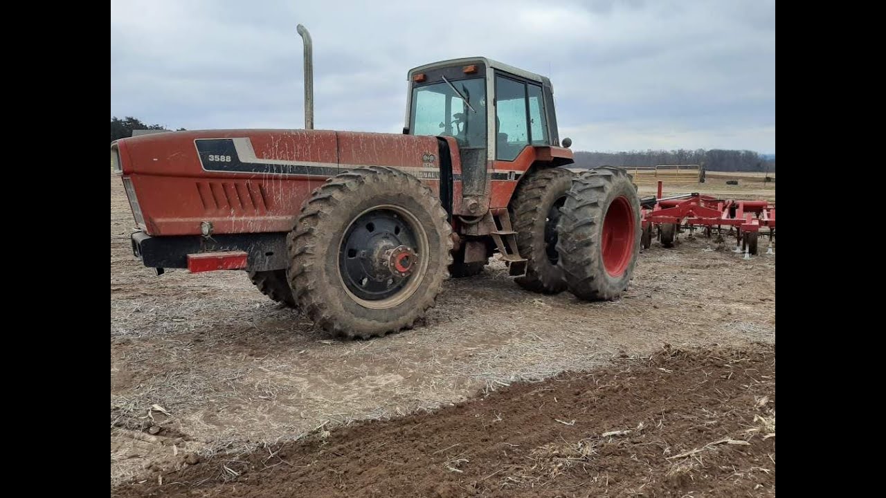 First tillage of the year with our International Harvester 3588 and