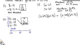 Ch. 4, pp 116-117 Practice Problems (average atomic mass)