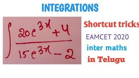 Integration short cut tricks for EAMCET/INtegration short cut tricks for JEE/inter math/ class 10
