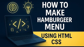 🍔 How To Make Hamburger Menu Using HTML & CSS | Responsive Navigation Bar Tutorial (2025) 📱💻