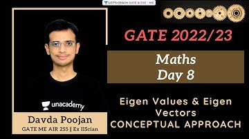 Day 8 - #MATHS - Eigen Values & Eigen Vectors CONCEPTUAL APPROACH | GATE 2022/23