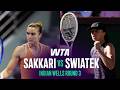 Maria Sakkari vs. Iga Swiatek | 2026 Indian Wells Round 3 | WTA Match Highlights