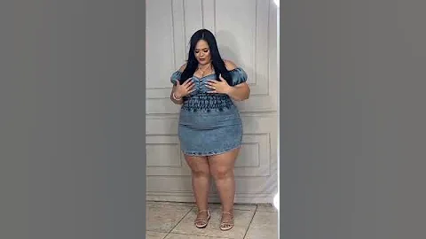 Plus size dresses, denim bodycon dress 👗 #curvy #plussize - DayDayNews