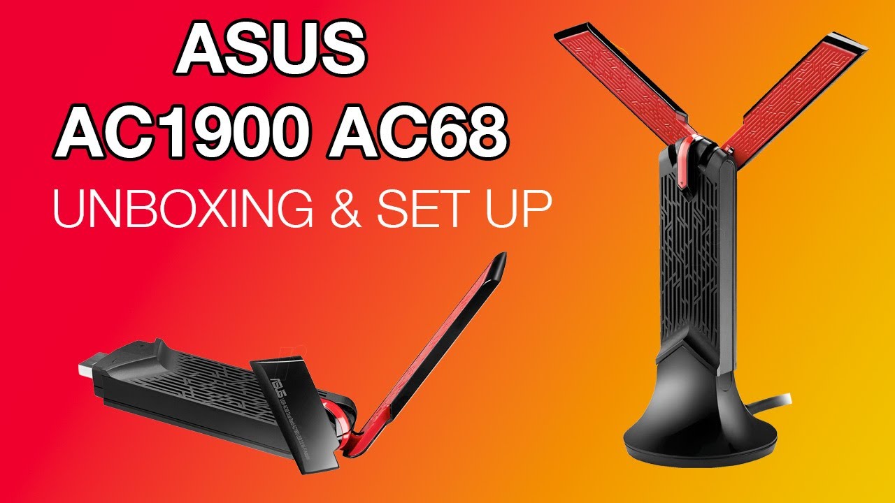 Unboxing/Set Up Asus AC1900 AC68 WiFi USB Adapter -