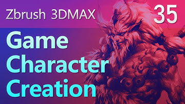 Game Character Creation Workflow Zbrush Sculpt 3D Modeling Retopo & Textures 3DMAX Tutorial Part35