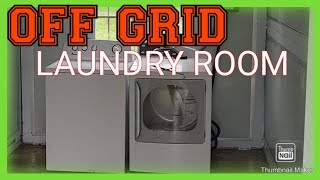 How I set up an off grid laundry room while developing property