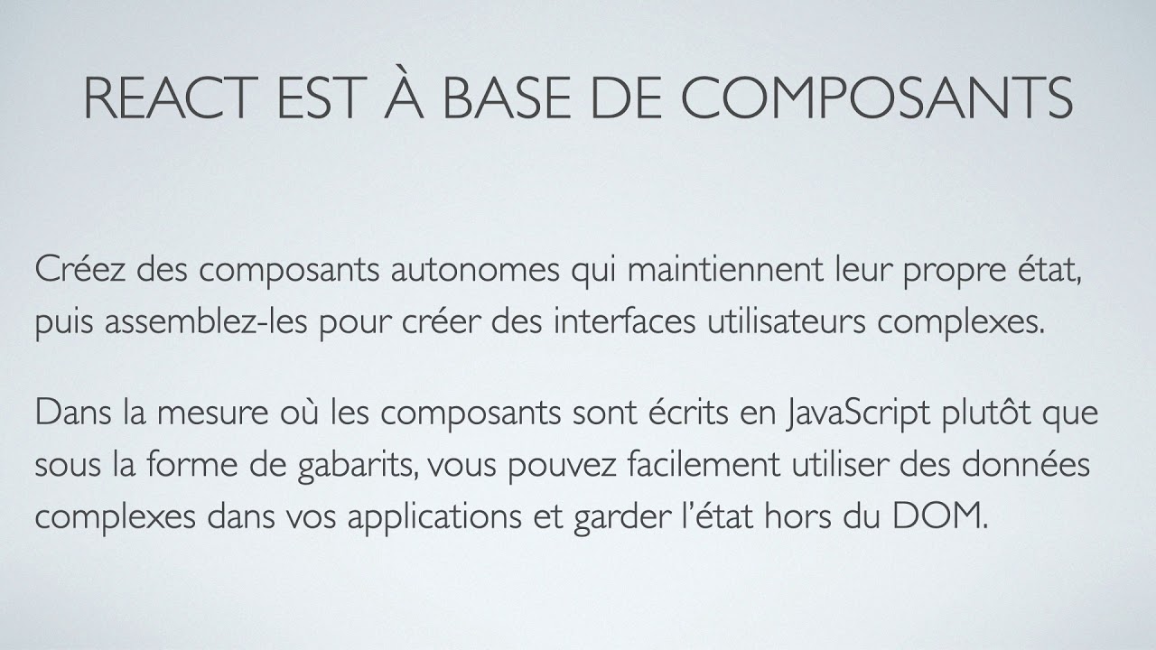 Présentation de React - YouTube