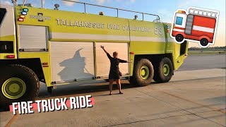 I rode in a fire truck!! | Flight Attendant Vlog