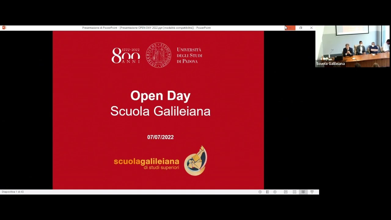 Open Day 2022 Scuola Galileiana - 07/07/2022