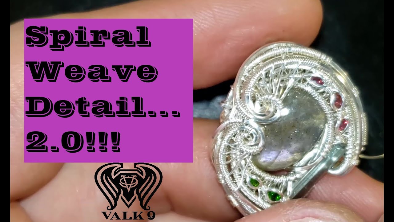 Wire Wrapping Tutorials: Spiral Weave Detail, Valk 9 Designs. Handmade jewelry tutorials.