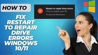 How To Fix Reset To Repair Drive Error On Windows 1011 Quick Easy Tutorial