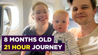 Traveling For 21 Hours With An 8 Month Old Baby Baby Travel Vlog Tips And Tricks