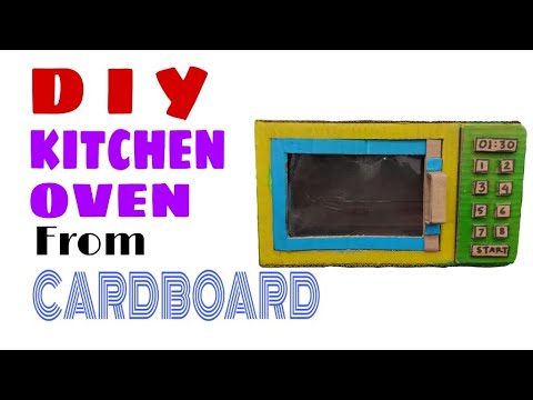 Low Cost DIY | How To Make Kitchen Oven From Cardboard | Mainan Oven Kardus